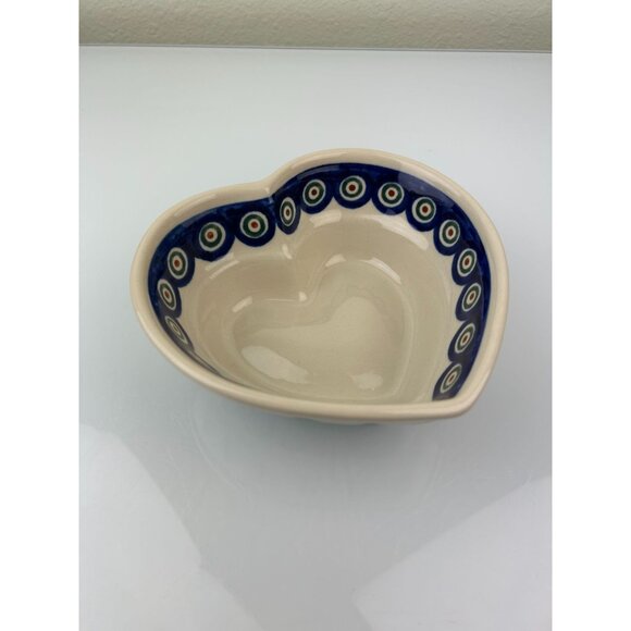 Polish Pottery Heart Bowl Momo Panache Boleslawiec Poland Tree Cottagecore - Picture 14 of 14
